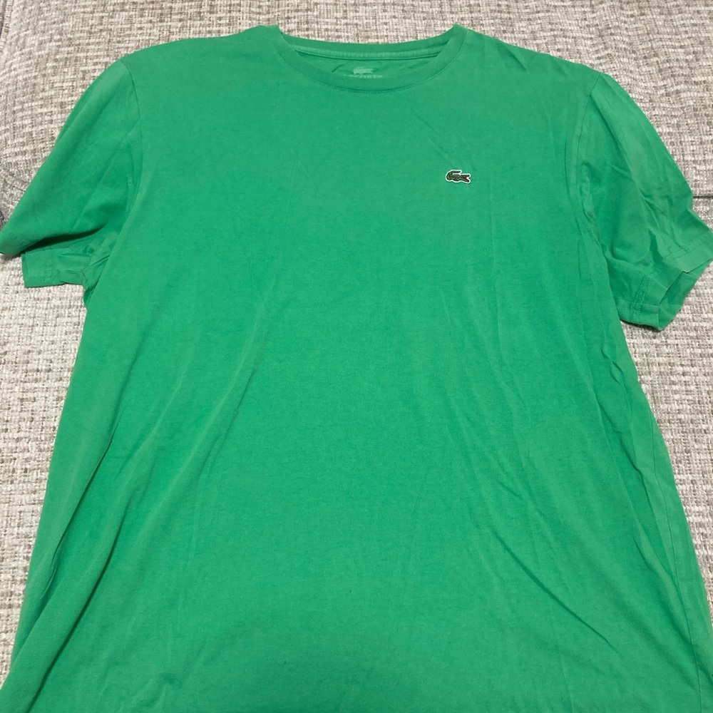 Men’s Solid Green Lacoste T Shirt